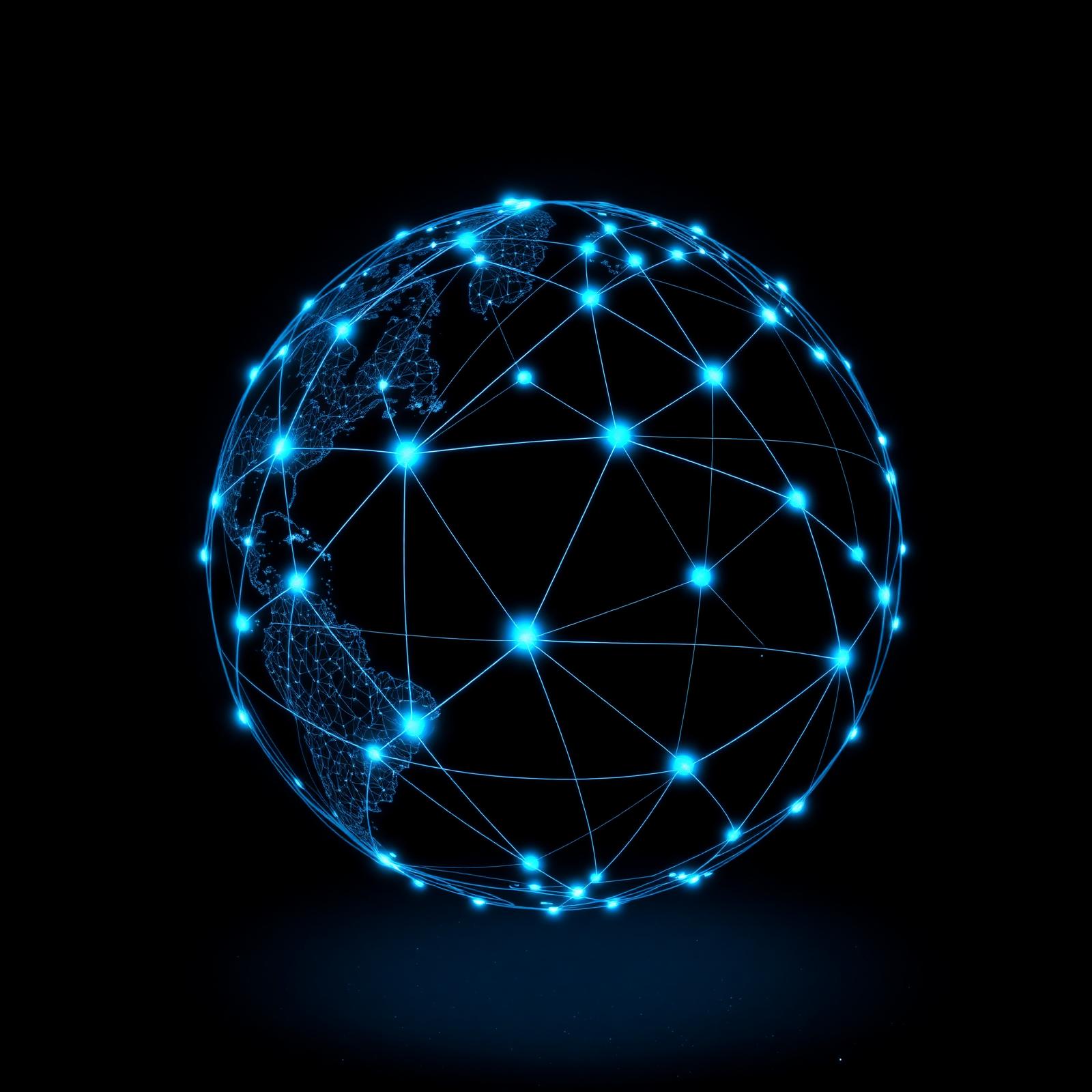 Interactive global network globe